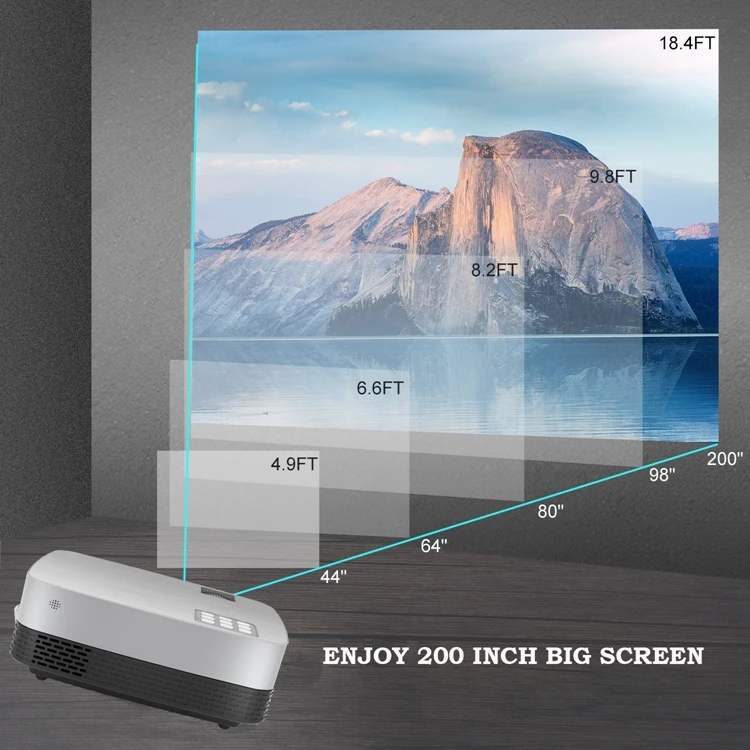  Светодиодный HD-видеопроектор 720P с lms 4000LED HD видео Native проектор