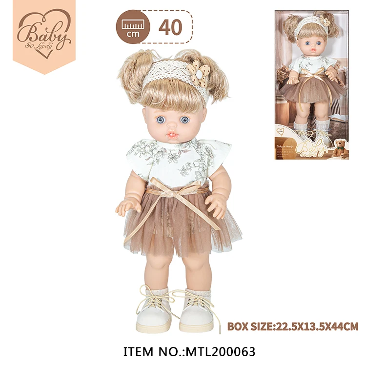 44CM Princess Lifelike Soft Touch Silicone Vinyl Full Body Reborn Toddler Girl Doll for Children