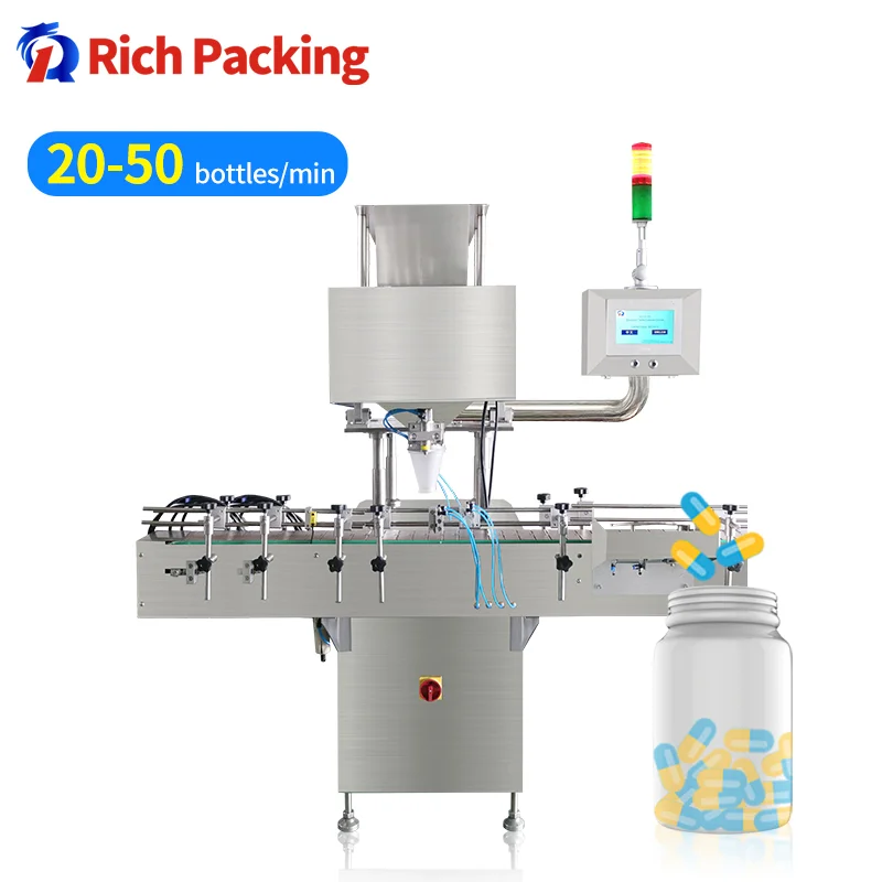 Fully Automatic Electronic Gmp Medicine Pill Tablet Capsule Softgel Bottle bottling Counting Machine