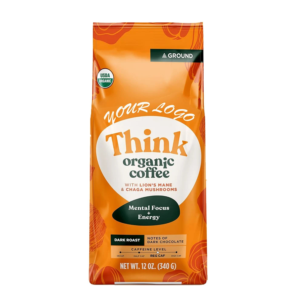 Private Label Organic Instant Organic Mushrooms Blend Coffee Powder Reishi Lions Mane Coffee
