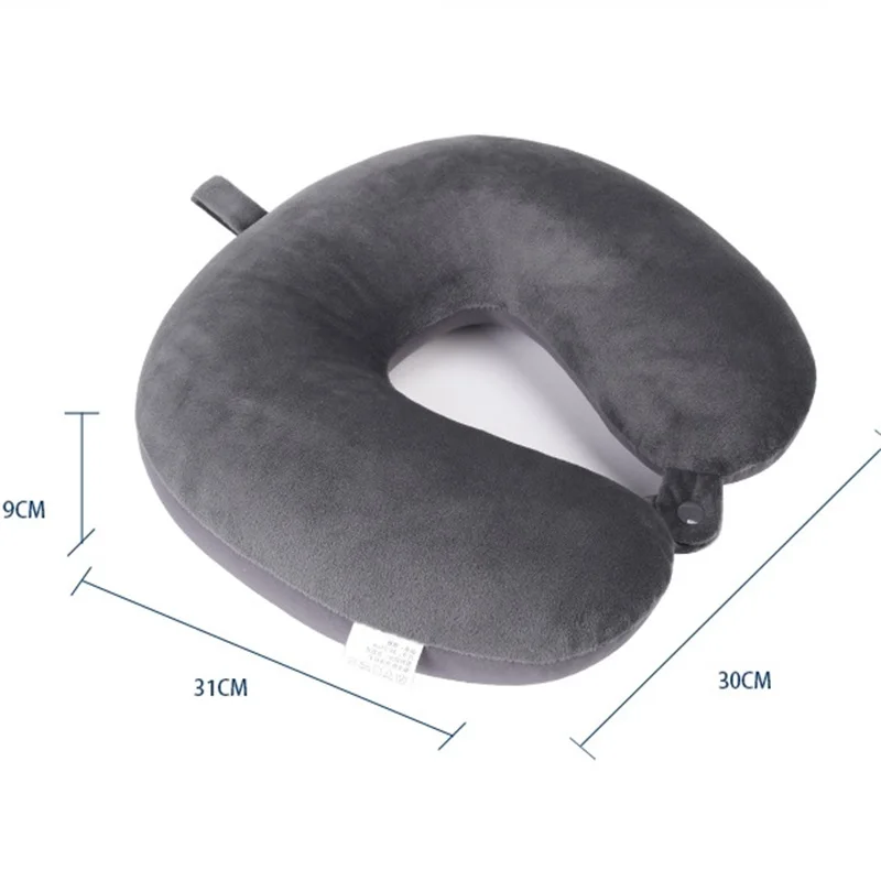 U-shaped Pillow Foam Particle Travel Printing Aircraft Neck Spandex Fabric
