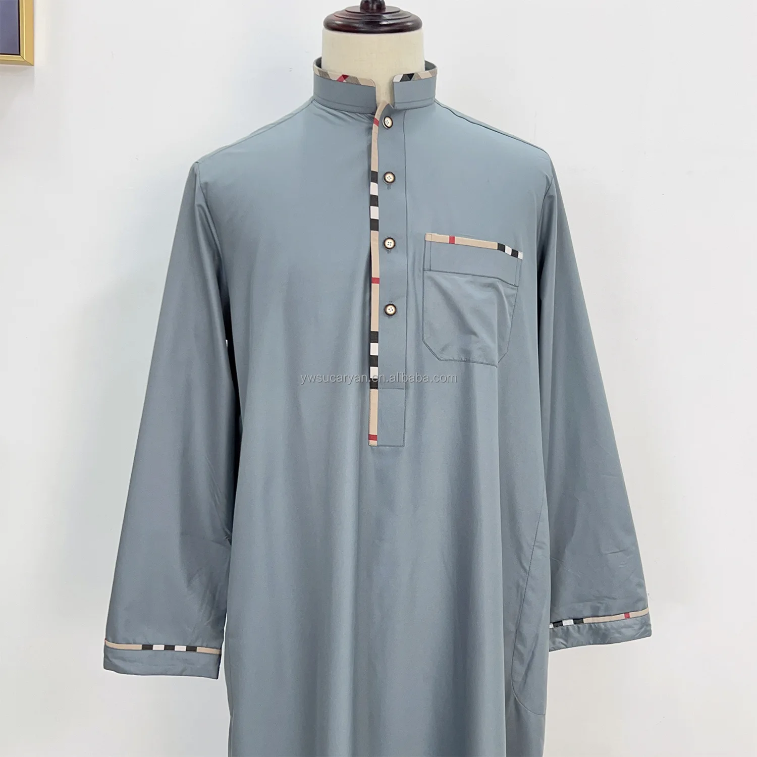 Turkey Muslim Men Jubba Thobe Dubai Islam Clothing Eid Ramadan Arabic Saudi Robe Casual Traditional Jalabiya Jubbah Thobes Abaya