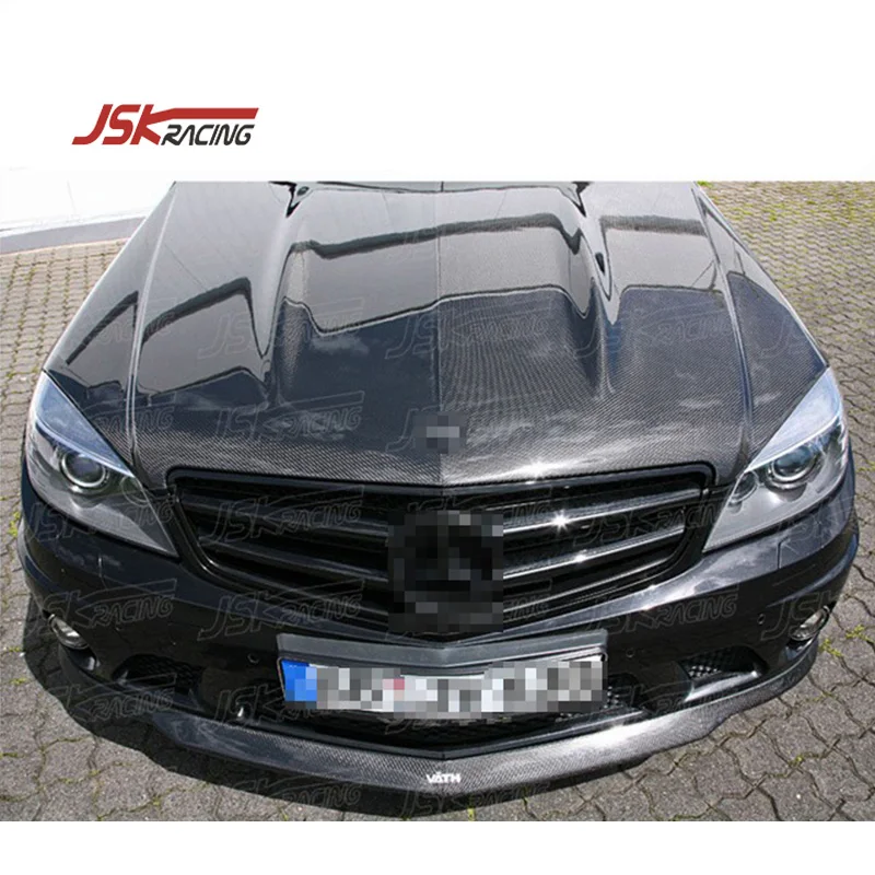 2008-2011 V STYLE CARBON FIBER FRONT BUMPER LIP for MERCEDES BENZ C-CLASS W204 AMG C63 FRONT LIP (JSK060140)