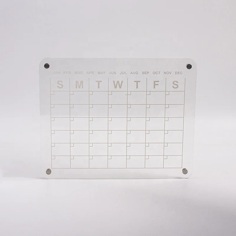 2 Set Acrylic Magnetic Dry Erase Clear Weekly Meal Shopping Planner Whiteboard With Markers