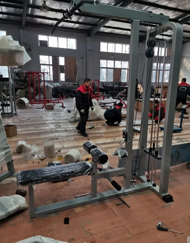 Dual Functional Machine Fitness Device Gym Equipment Pin Loaded Lat Pulldown/Low Row