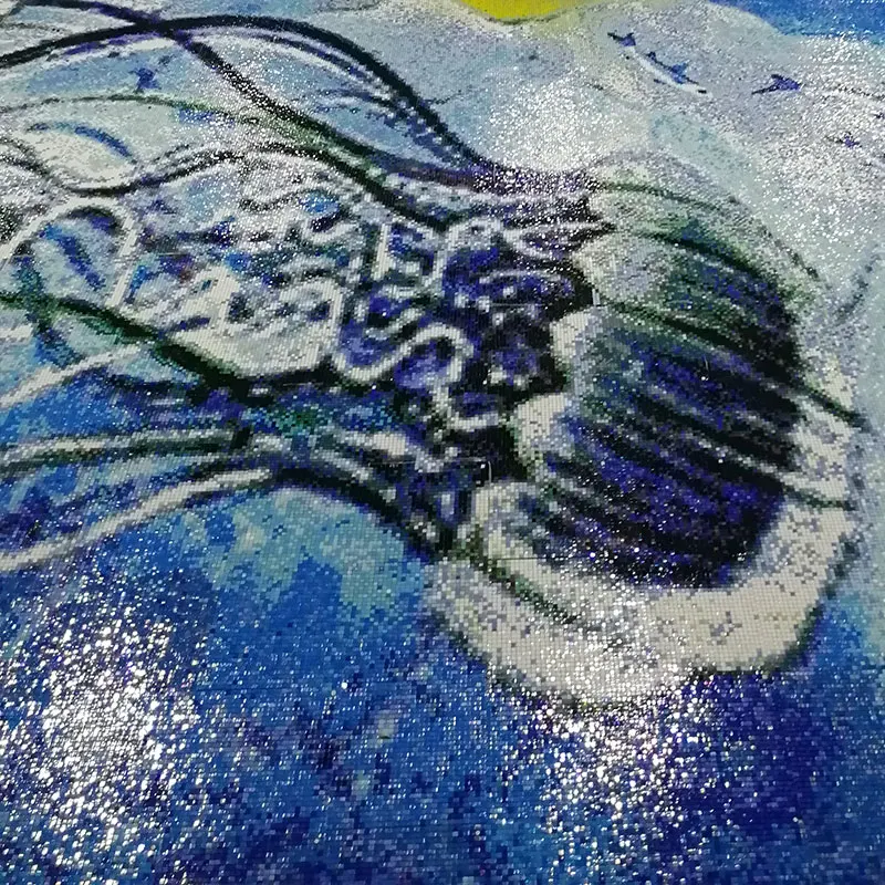 Customized Underwater world Art Swimming Pool Glass Mosaic Ocean Floor Decorative Picture Tiles for Pool