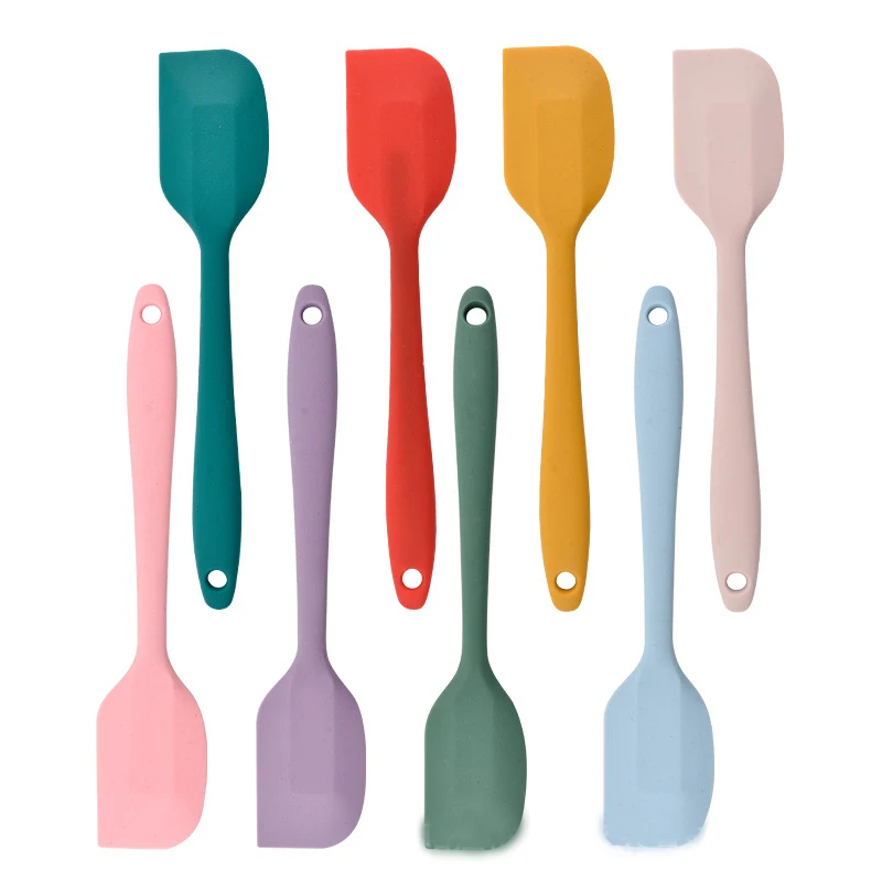 BSCI Factory Household Integrated Scraper Baking Cream Shovel Cake Scraper Blender Silicone Spatula