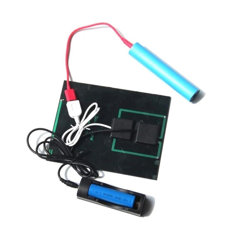 5V 3.5W solar Panel pool board Solar mobile phone charger charging board can charge 18650 rechargeable battery with 18650 case