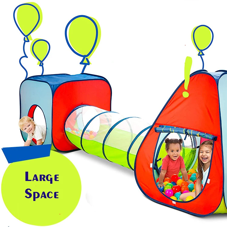 3 Combo Sets New indoor Tent Children Mini Tent TOy Tunnel For Kids