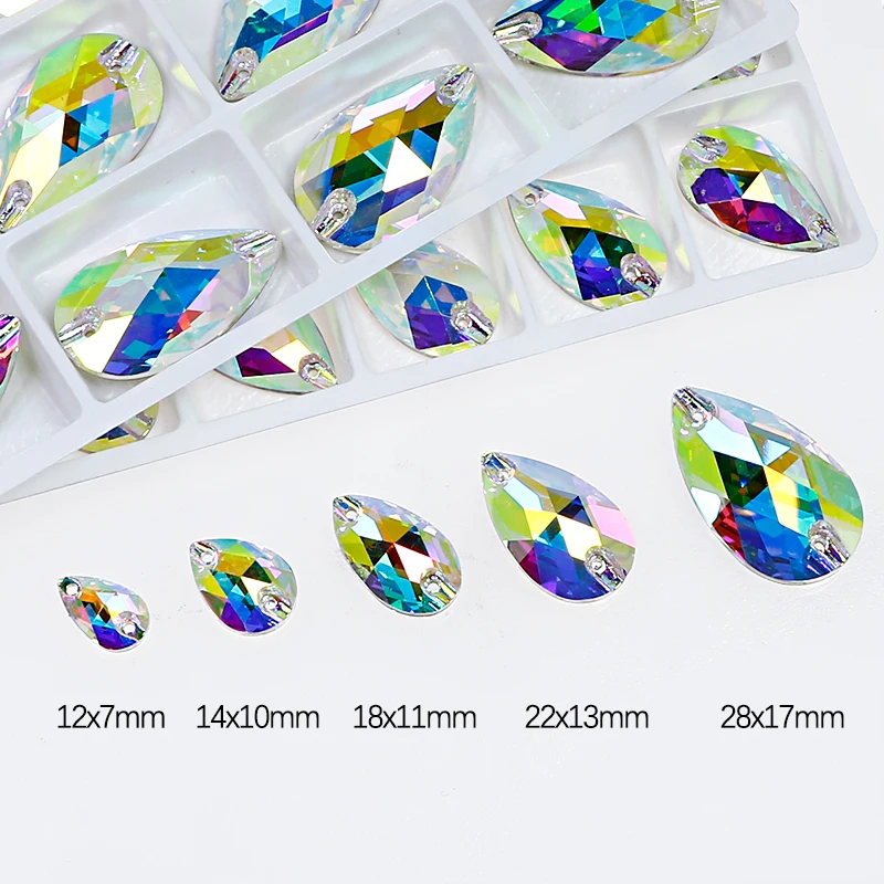 Dongzhou waterdrop плоские стразы оптом бусины из хрустального камня для одежды обувь аксессуары шитья