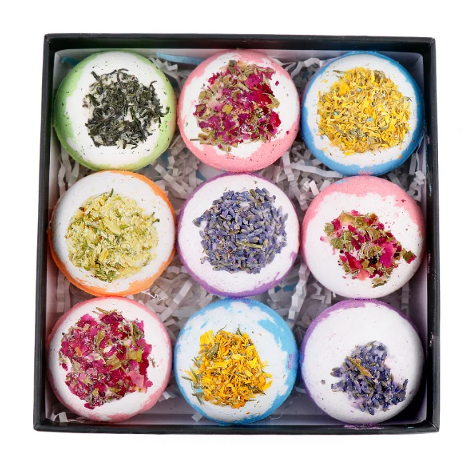 Shiyan 100g dried flower bath bombs lavender bath bomb custom vegan organic fizzy bath bombs