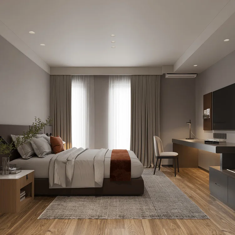 Custom Hotel Project Modern Design Standard Full Set Latest Double King Size Hotel Bedroom Sets