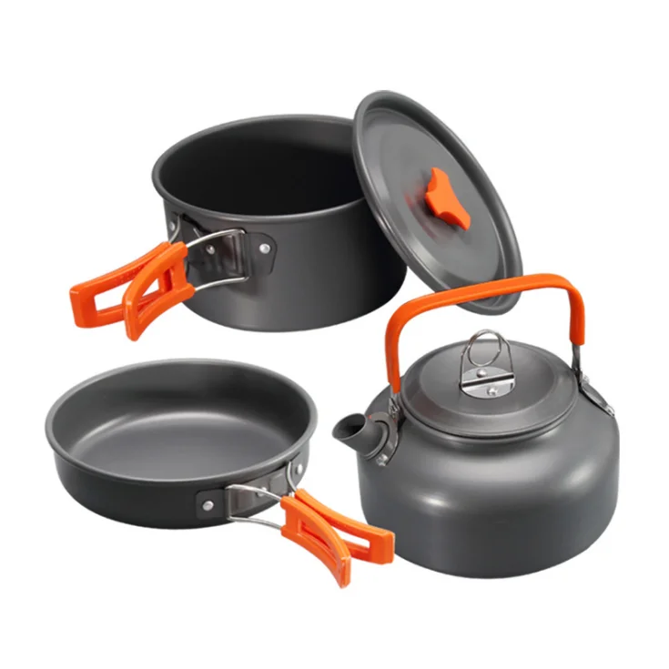 Camping & Hiking Products Ultralight Titanium Pot Pan Pure Titanium Cookset Outdoor Camping Cookware