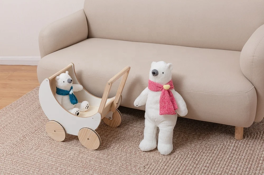 
2021 New design white bear plush toys for kids factory supply animal plush toys 