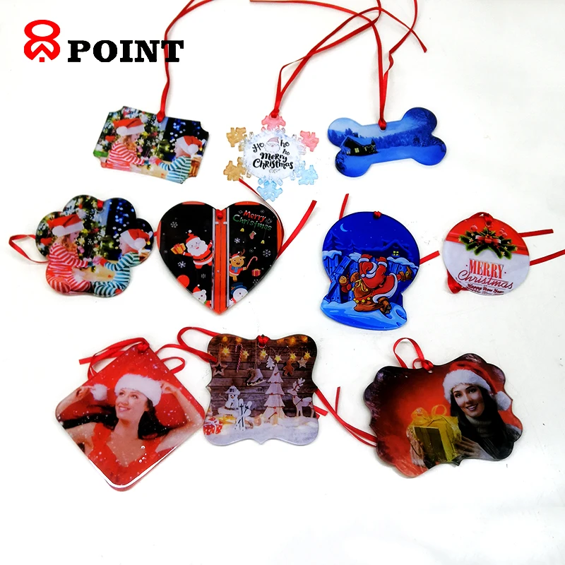 2022 NEW Sublimation Acrylic ornament Blank clear Xmas Decoration Custom printing ornament