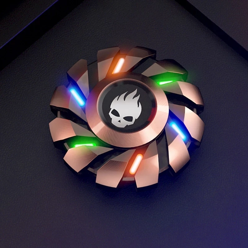 Luminous Fidget Spinner Toys Antistress Alloy Metal Spinner Gyro Stress Relief Toys Spinning Gyro Gift For Adults Kids