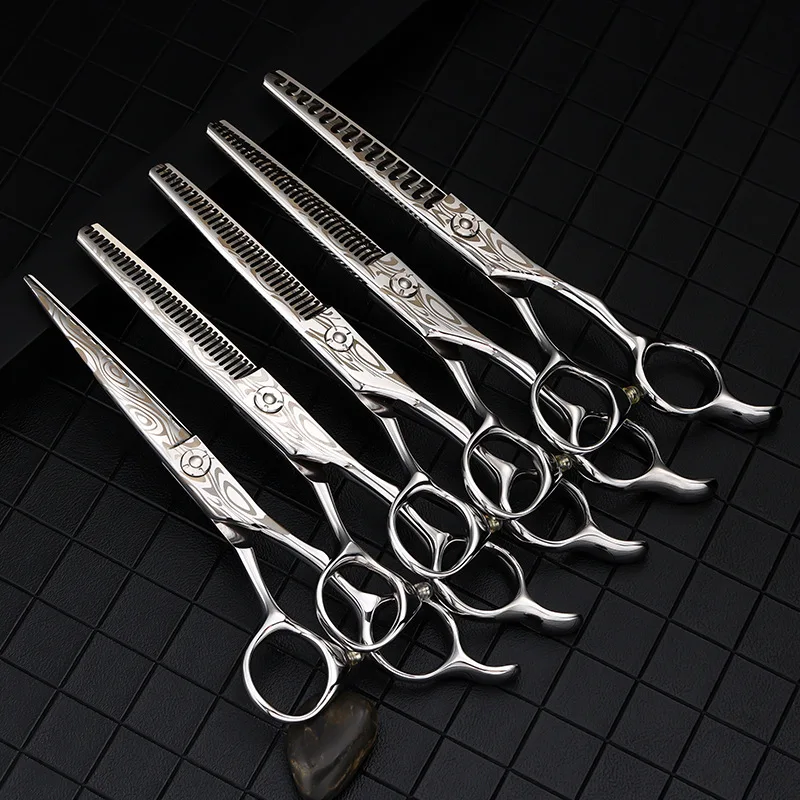 Professional High Quality Hairdressing  Hard Steel Hair Cutting Barber Shears Thinning Scissors for Men Women and Pets