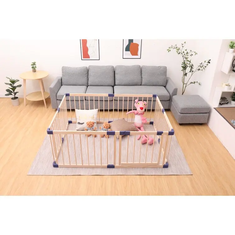 Wooden fence factory direct price play easy to tear open outfit solid wood Baby safety Playpen