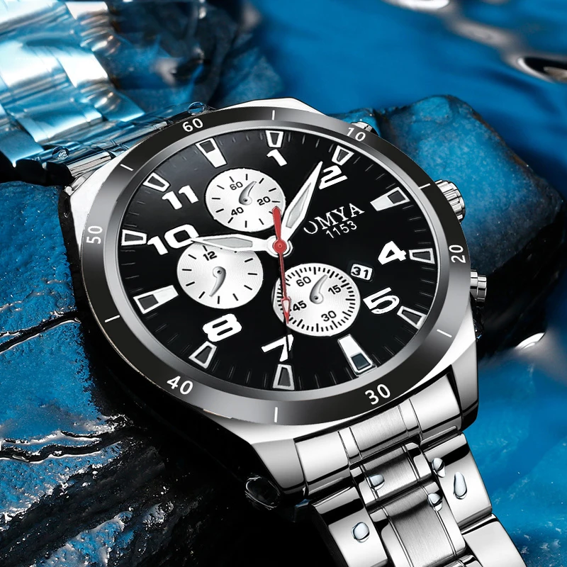 Luxury Brand watch Waterproof men Watch wrist Business Quartz Watches Stainless Steel calendar Dial Casual Man wristwatches
