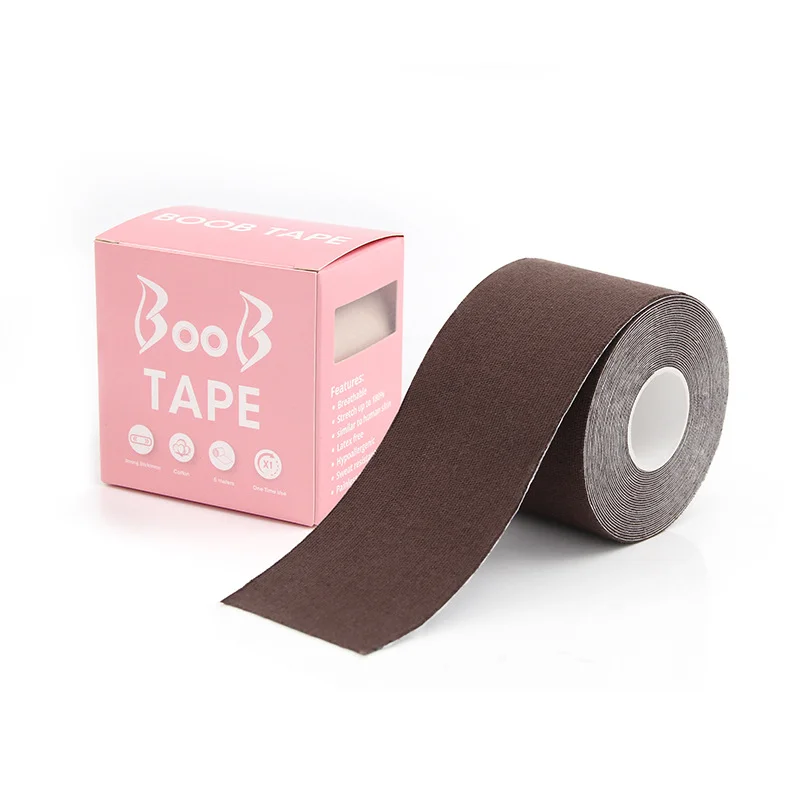 Manufacturer 2.5inch 5 Meter (5.0 Cm Wide) Adhesive Vegan Strong Hypoallergenic Brown Boob Tape For Women