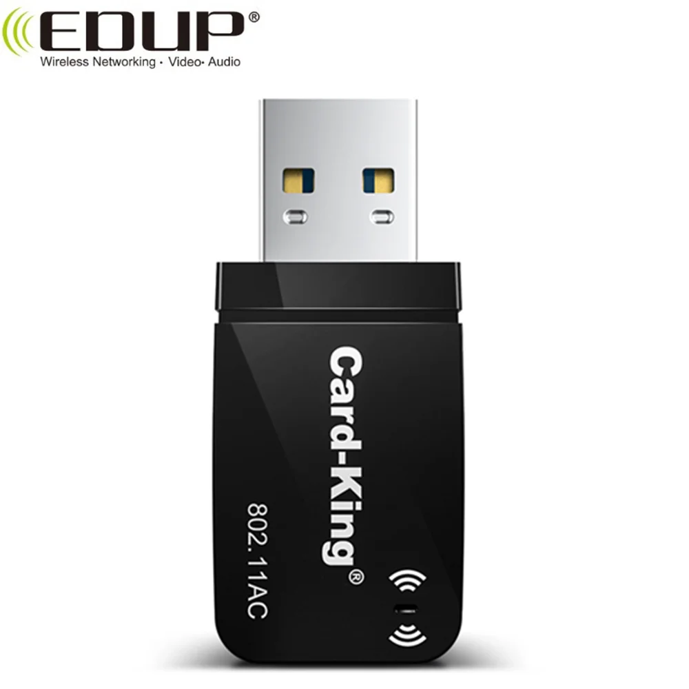 Двухдиапазонный WiFi-адаптер EDUP KW-AC6021 1300 Мбит/с 2,4 ГГц/5,8 ГГц USB3.0