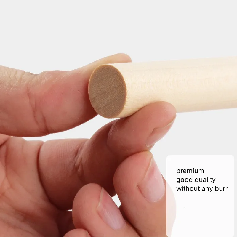 Biodegradable dia 6mm round birch wood bamboo popsicle ice lolly stick wooden ice cream sticks for Kulfi