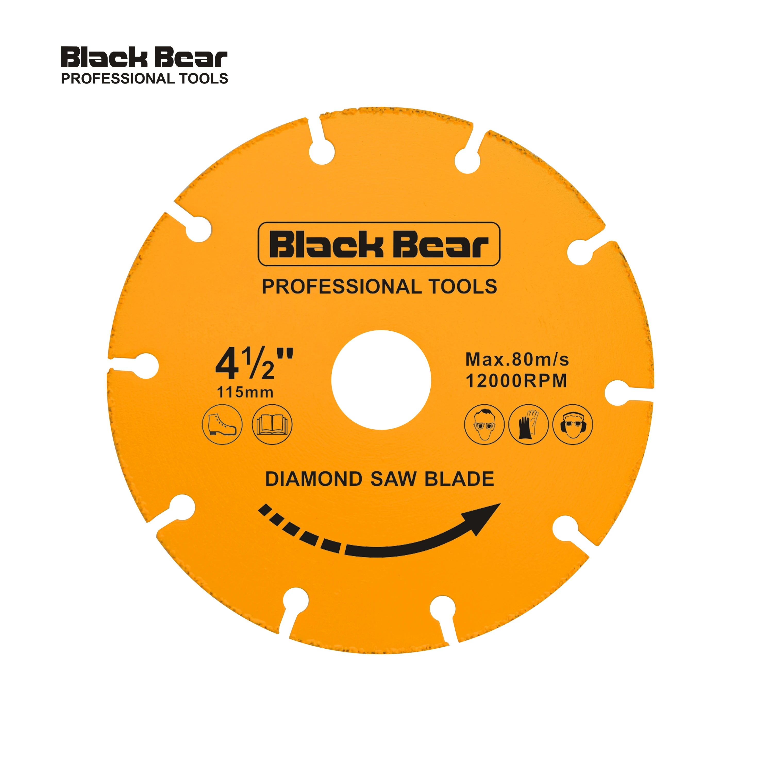 BLACK BEAR Hot sale 5Inch 125mm Continuous rim diamond saw blades diamond cutting disc for granite tile marble