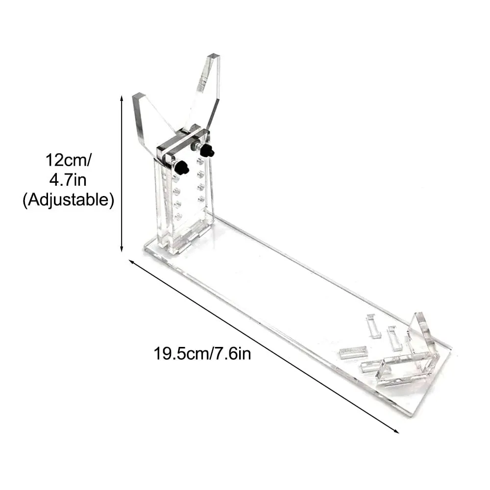 Factory Wholesale Acrylic Display Stand General Gun Holder 5 Gears Adjustable Clear Acrylic Short Gun Model Showing Rack