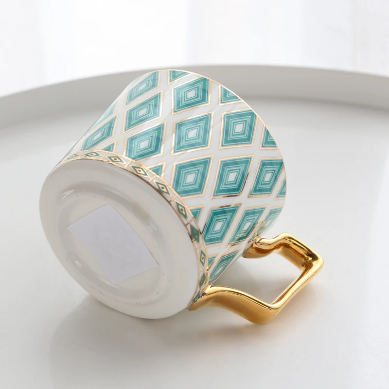 SU08 Graceful Exclusive Home Service Ceramic China Coffee Tea Cup and Saucer Sets