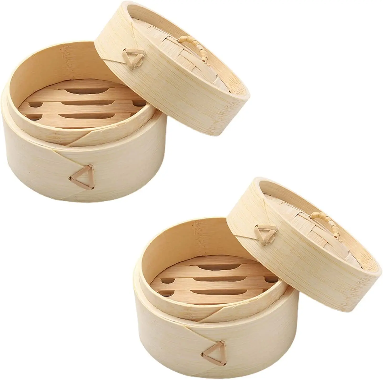 Eco Friendly Various Size Bamboo Steamer Food Egg Dumpling Steamer Cooker