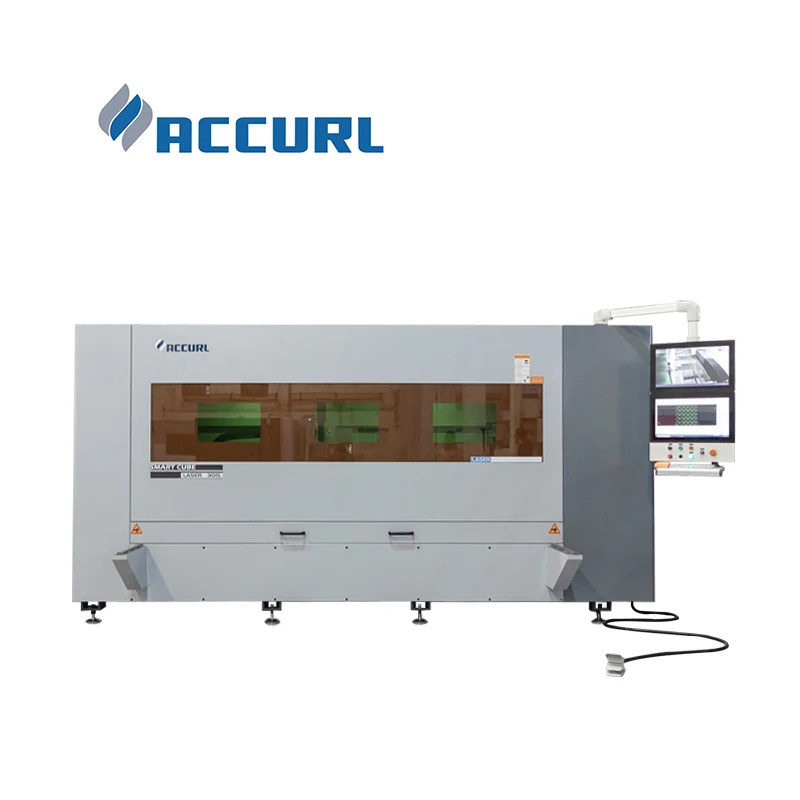 ACCURL 3015 Enclosed Cover Metal Sheet Laser Cutter Portable Fiber Laser Cutting Machine