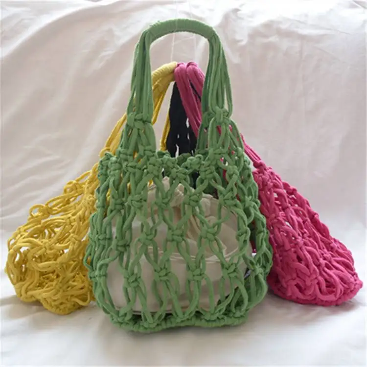 Personalized Beach Boho Bride Gift Macrame Crochet Bag Bachelorette Party Women Tote Bags