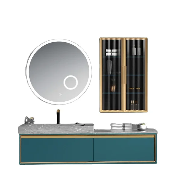 Glass Bathroom Cabinet Bathroom Vanities Cabinet Basin Wash Glass Cabinet for Bathroom