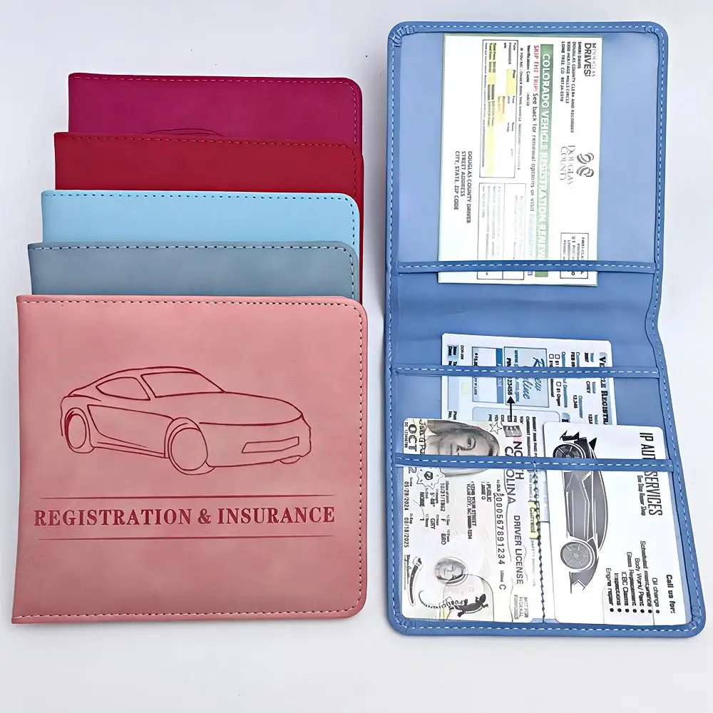 Wholesale Magnetic Closure Car Document Organizer Car Registration & Insurance Card Holder Wallet for Auto Vehicle Paperwork
