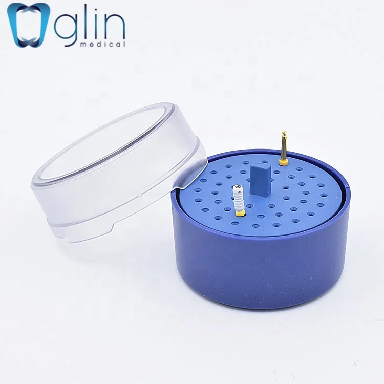 High quality low price Dental disinfection box 44 Hole transparent cover endo box