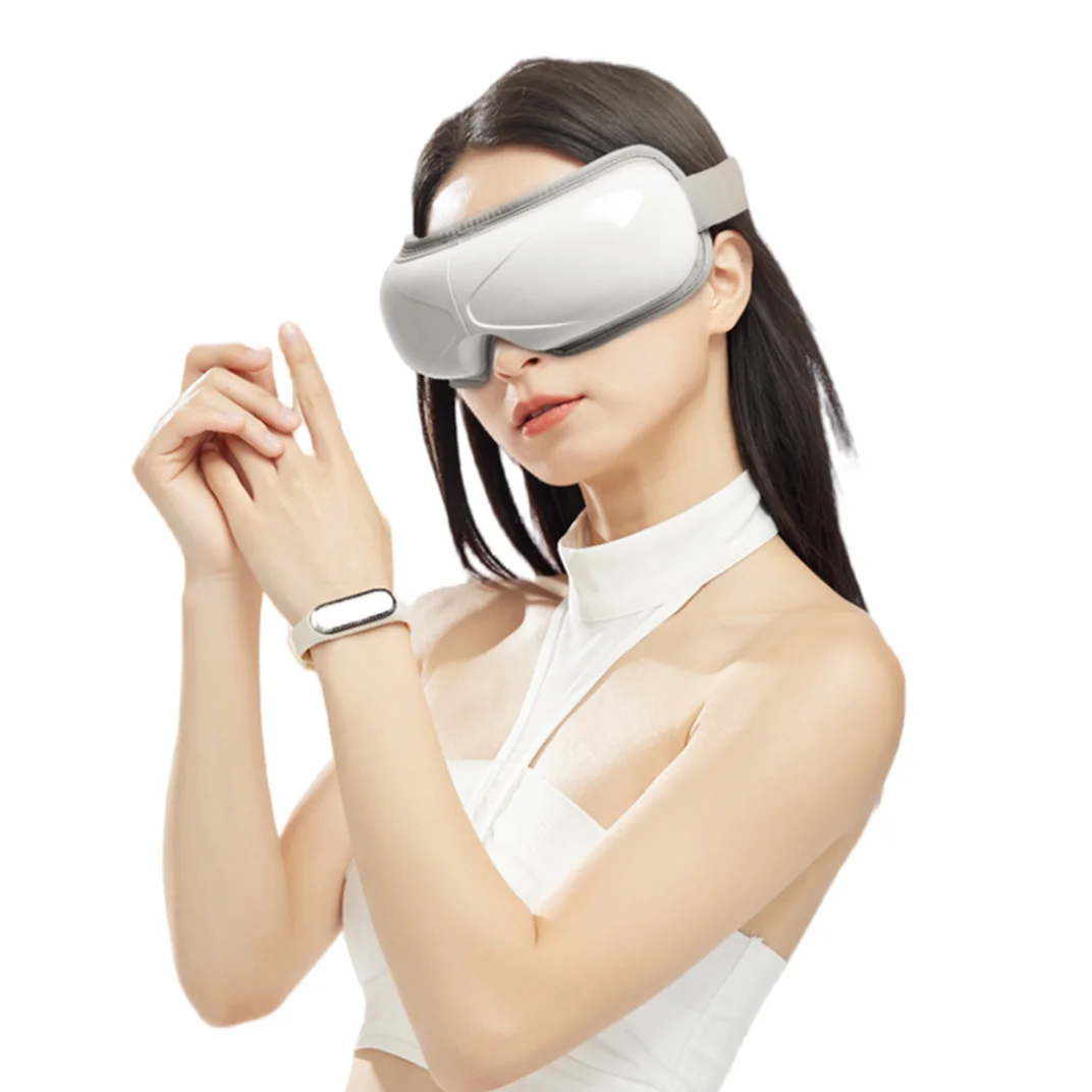 Rechargeable physiotherapy instrument Music Quality 3D Therapy Eye Massager with Heat Compression Vibration