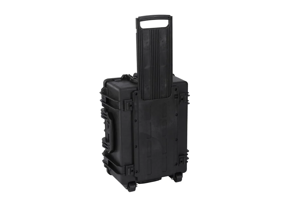 large storage trolley tool case waterproof tool box on wheels black plastic storage box
