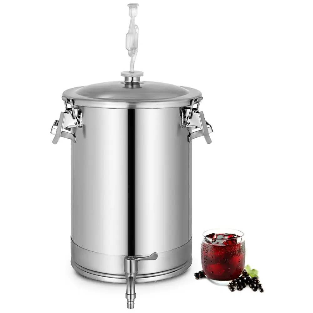 
28L Brewing Wine Stainless Bucket Beer Fermentor 7.5 Gallon Conical Bottom Fermenter 