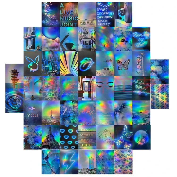 Cross-border Hot Sale Paper Card And Postcard Posters For Home Decor 50 Poster Wall Collage Kit