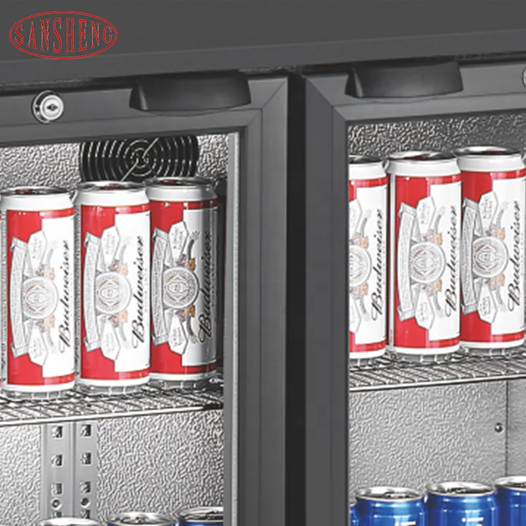 Manufacturer Customized Wholesale Display Refrigeration New Energy Small Mini Refrigerator Glass Door Display Small Refrigerator