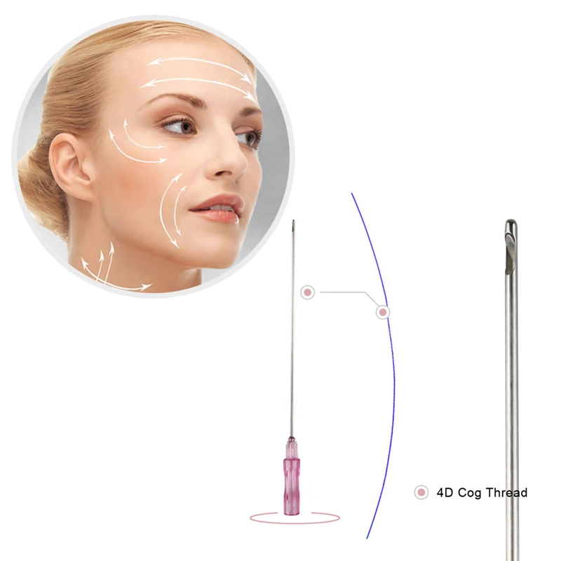 18G/19G/21G/23G Korea V Lifting Nose Mono 3D 4D 6D 8D 10D 12D Face Lifting Thread Pdo Plla Pcl Cog Threads
