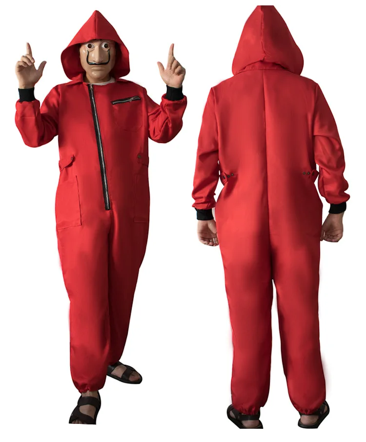 Spain TV Salvador Dali Movie Costume Money Heist The House of Paper La Casa De Papel Halloween Party Costumes cosplay costume