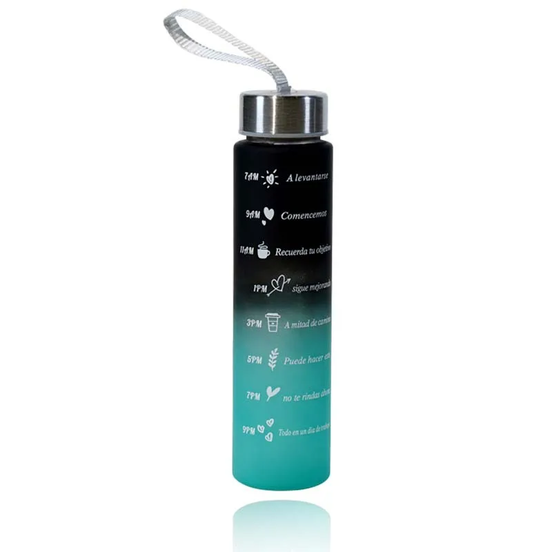 300ml Gradient Sports Frosted Outdoor Tour Travel PC Custom Water Bottle Direct Plastic Drinking Cup with Lid Straw