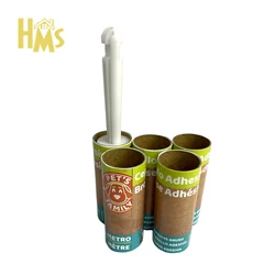Plastic Pet Hair Stick cleaning tape adhesive spiral cut cloth hair remover cleaning Lint Roller set