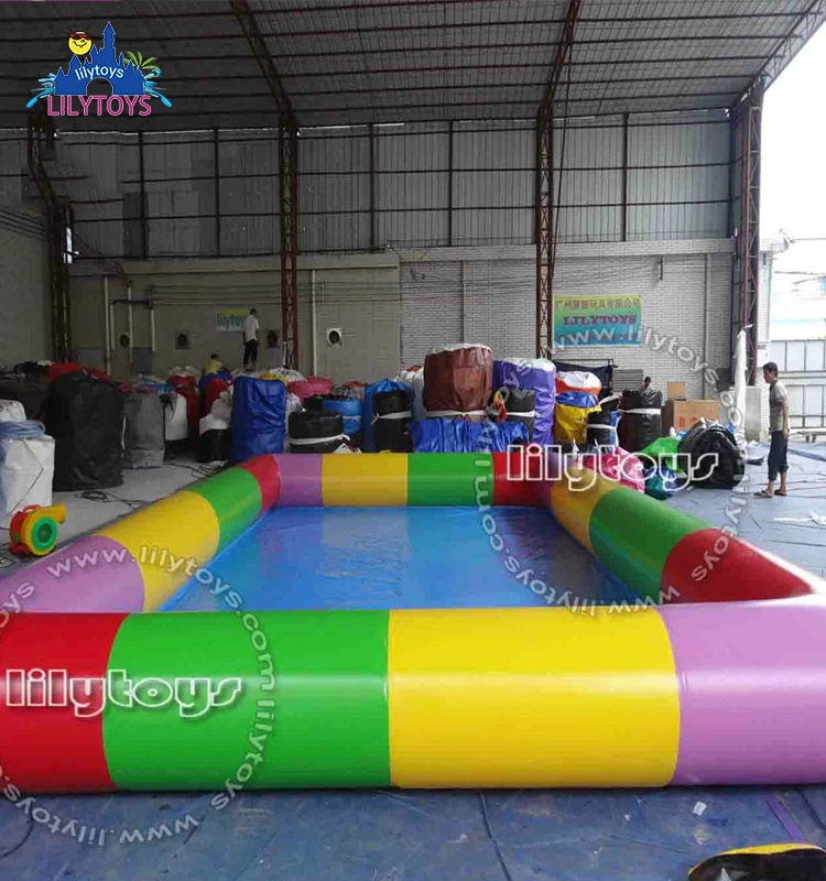Надувной бассейн lilytoys, надувные прямоугольные плавательные бассейны, прочный надувной аквапарк