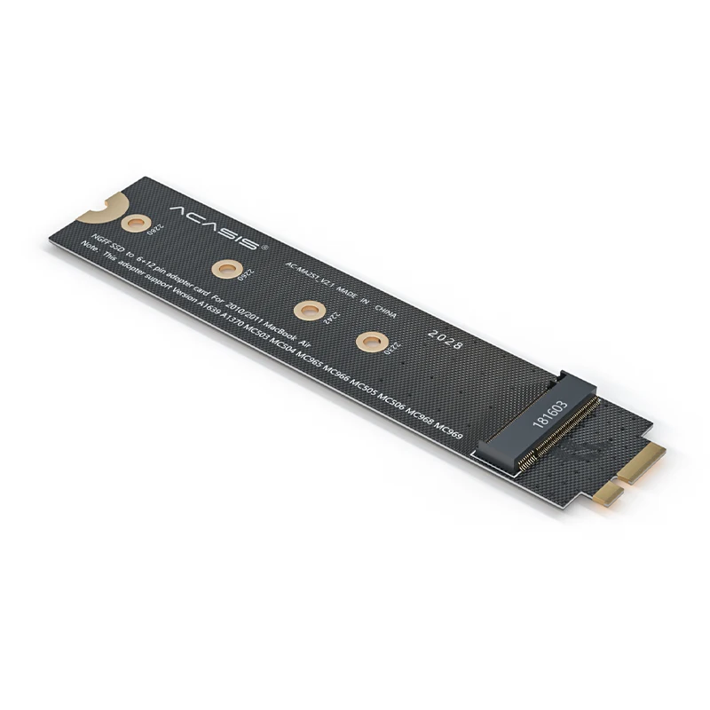 ACASIS высокое качество NVMe PCIe M.2 SSD расширения адаптер для Apple MacBook AIR/PRO 2013/ 2014/ 2015 NVME SSD обновленный адаптер