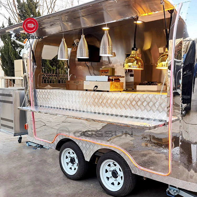 Hamburg Restaurant Cart Mobile Food Trailer Hotdog Cart Concession Trailer Mobile Coffee Airstream Food Truck