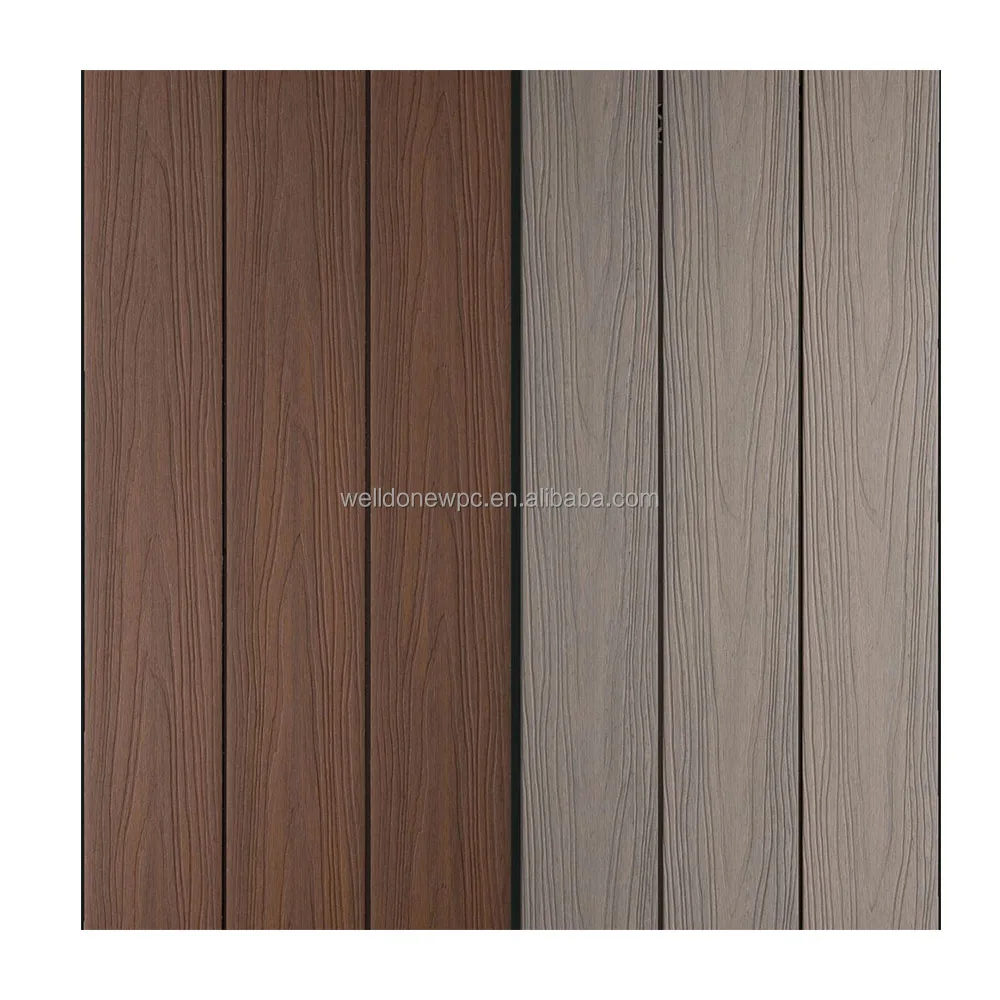 Anti-slip Wpc Floor For Swimming Poor Weather Resistant Wpc Decking For Outdoor Landscape anti Uv Floor For Wall Cladding Exterior Decor Board   