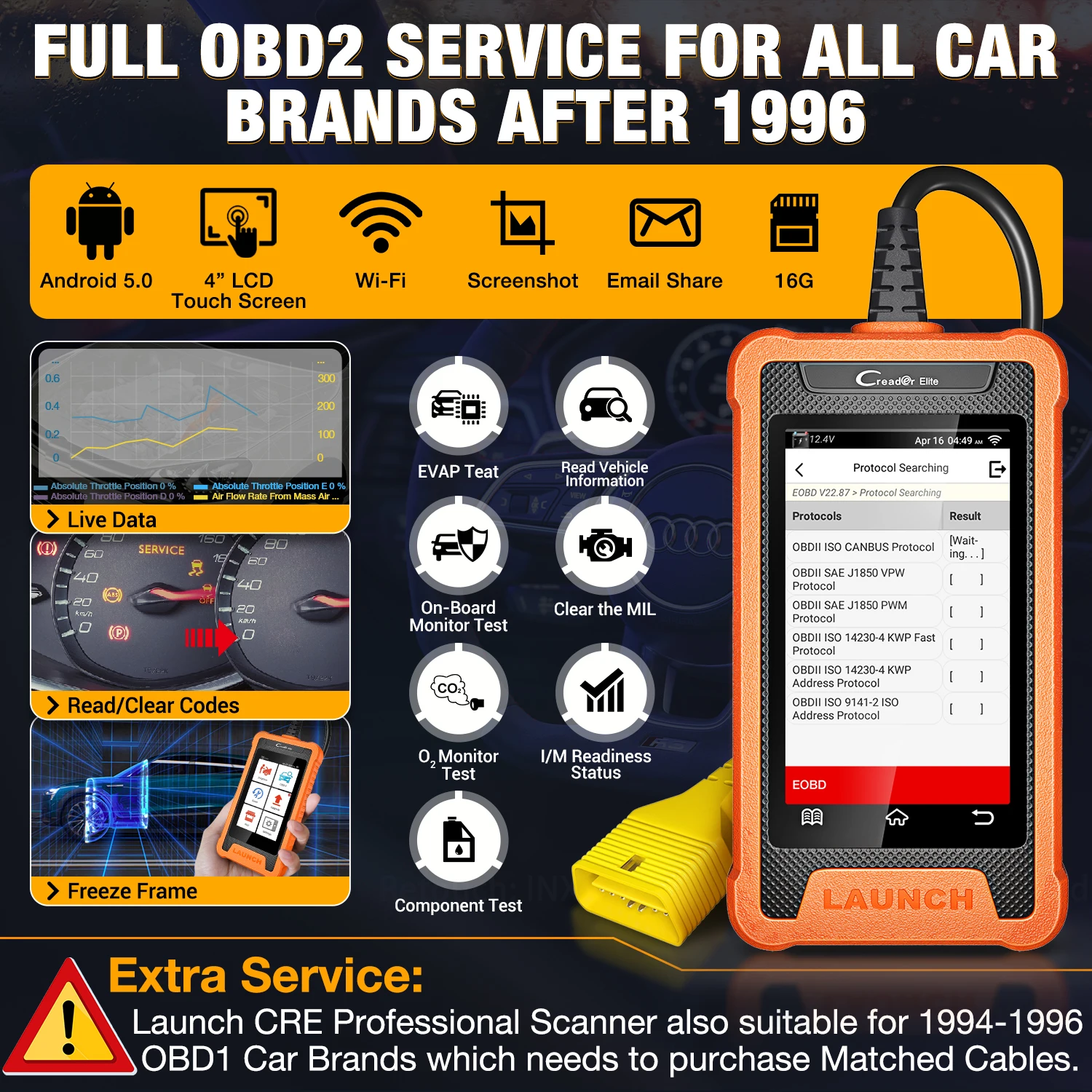 2023 New Product LAUNCH  X431 Creader Elite Full System Car Code Reader Scanner Automotriz Diagnostic Tool For Mercedes