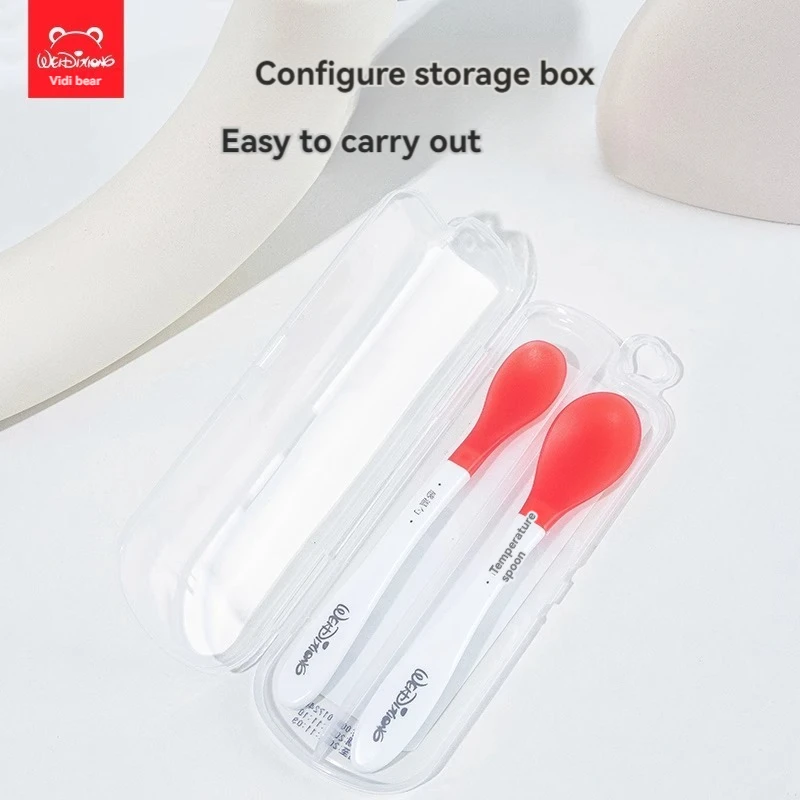 Manufacturer OEM Baby complementary food tableware Baby Temperature sensing spoon Temperature sensing color changing spoon